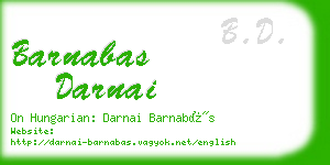 barnabas darnai business card